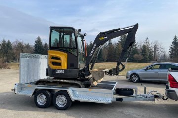 Przyczepa pod koparki MK350TH pełny trap / MK350TH_ND najazdy dzielony