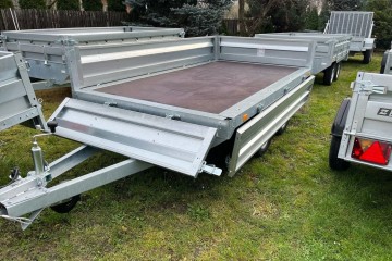 Przyczepa samochodowa HOCHLADER koła pod podłogą 265x150 burta 35cm